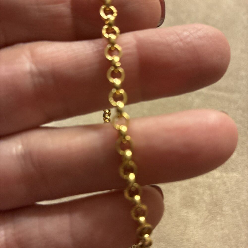 Gold-tone Chain Anklet Charm Leg Bracelet Jewelry Gift for Her Girl - Picture 4 of 5